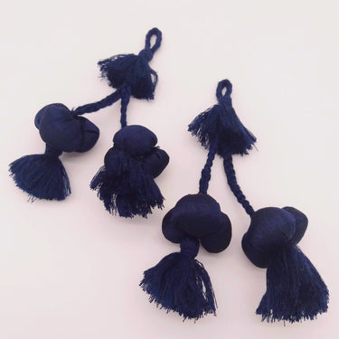 Blue Silk Ball Tassels, Latkan, Embellishments